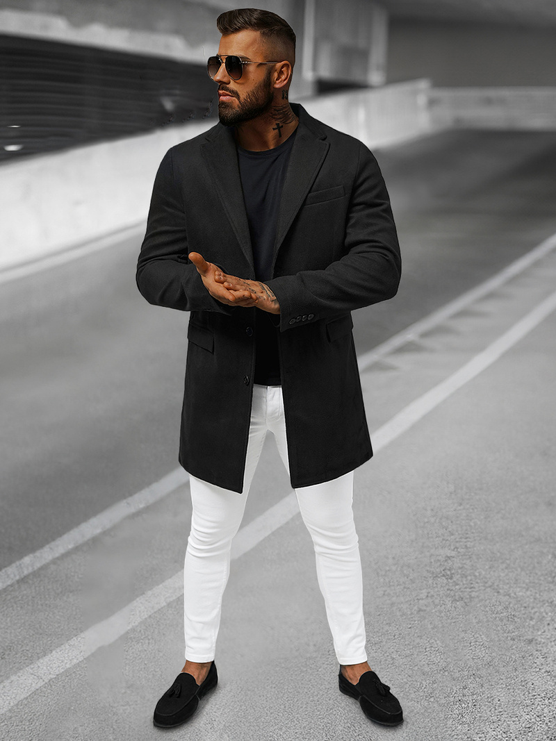 Men's Coat - Black OZONEE JB/1047Z