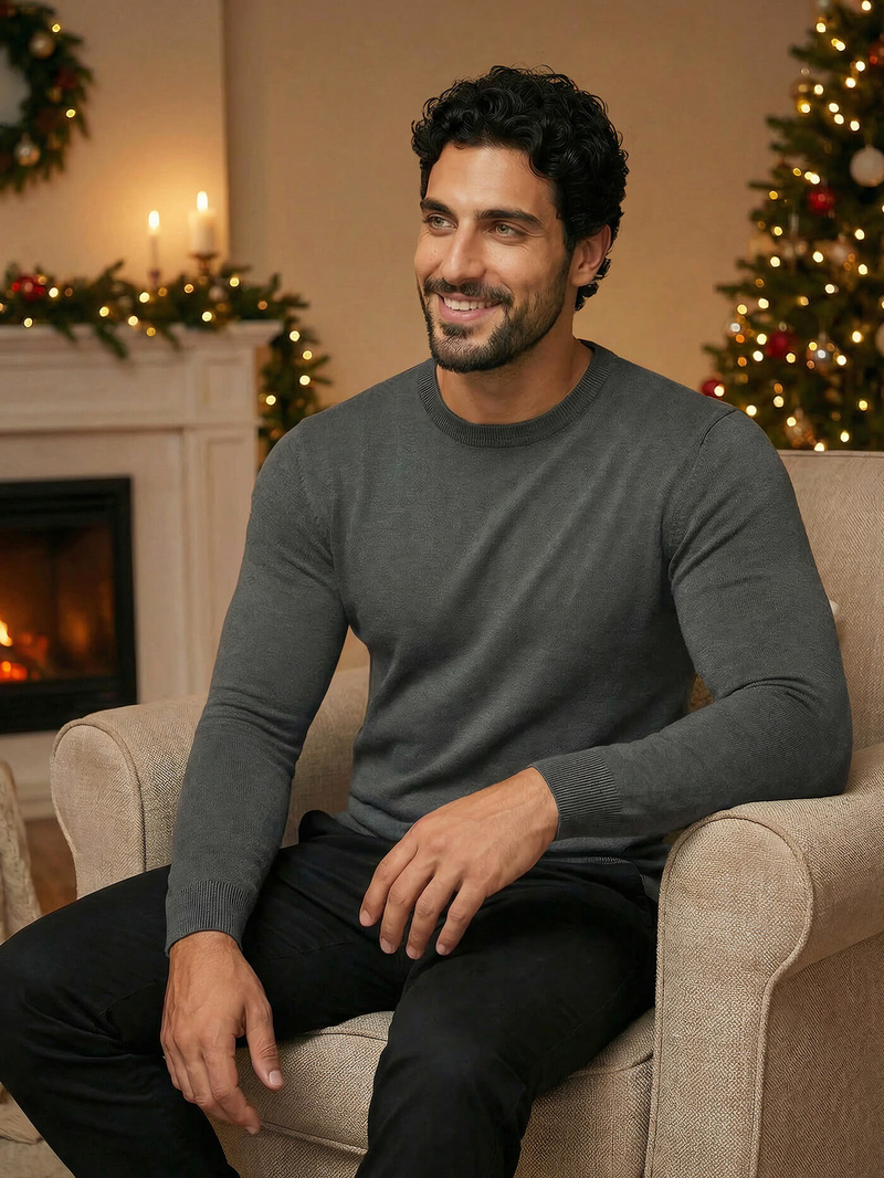 Men's Jumper - Anthracite OZONEE NB/MMB602/3Z