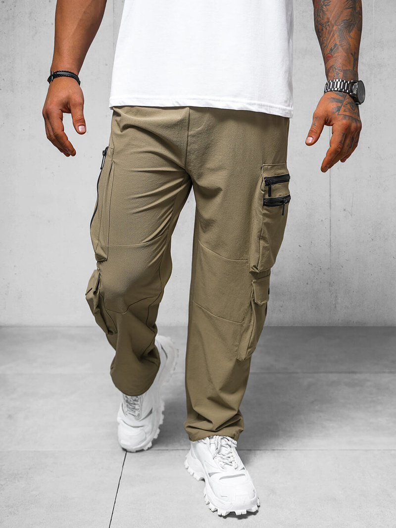 Men's Trousers - Dark Beige OZONEE O/PS5527