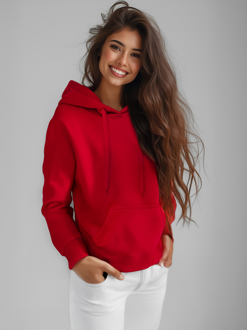 Women's Hoodie - dark-red OZONEE JS/W02Z