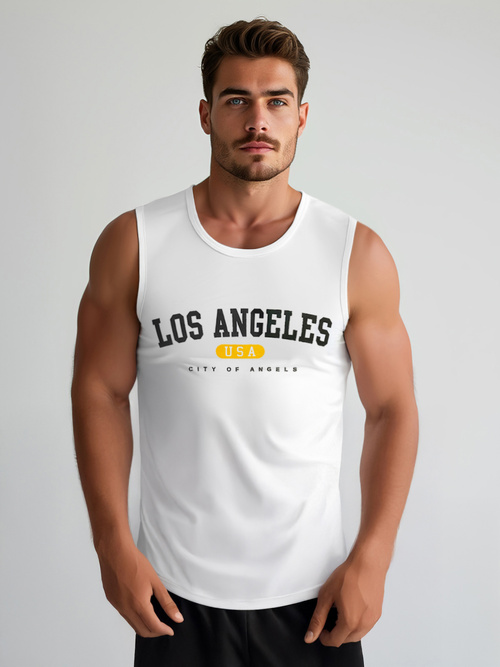 Men's Tank Top - White OZONEE JS/8B1715/1