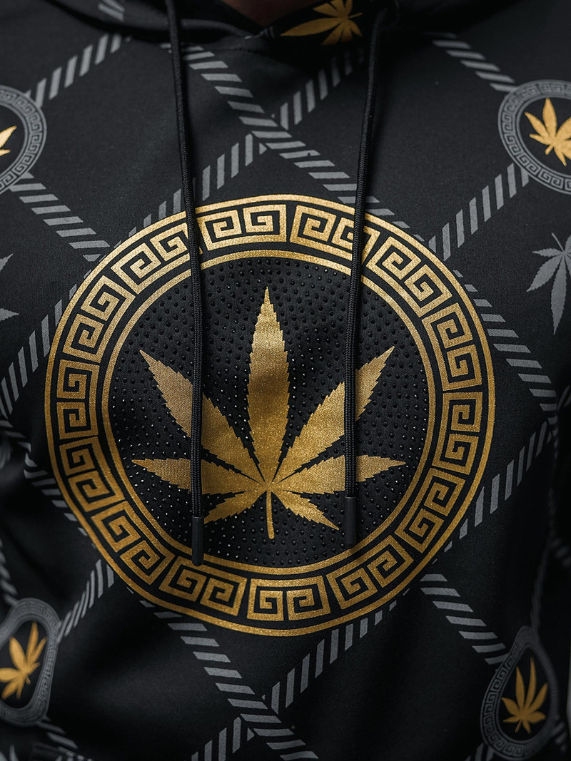 Men's Hoodie - Black OZONEE O/B267Z