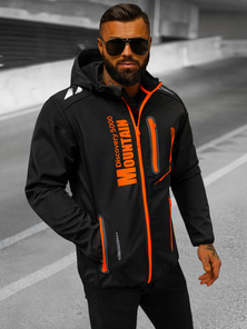 Men's Softshell Jacket - black and orange OZONEE JS/HH026/1