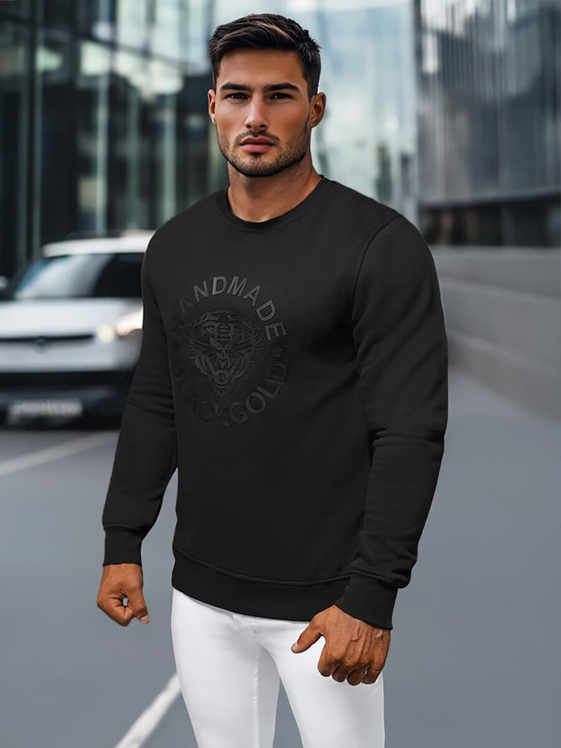 Men's Sweatshirt - Black OZONEE NB/MF2008Z