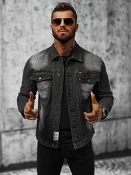 Men's Denim Jacket Black OZONEE NB/MJ521N