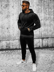 Men's Velour Tracksuit - Black OZONEE JS/8C1171/3