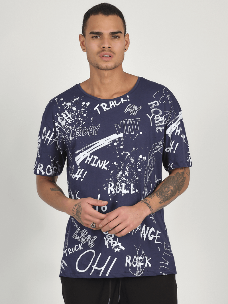 Men's T-Shirt - Navy blue OZONEE MR/21530