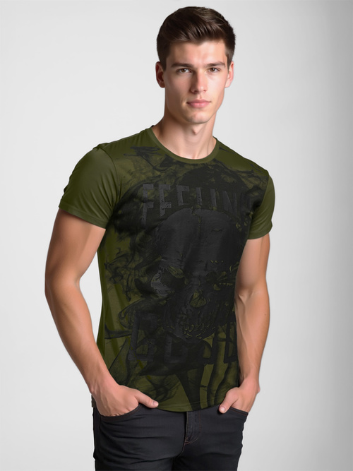Men's T-shirt - Green OZONEE O/T126/29Z