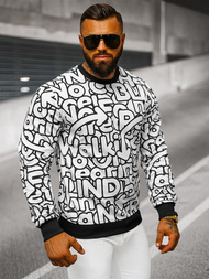 Men's Sweatshirt - White OZONEE JS/8B1137/1