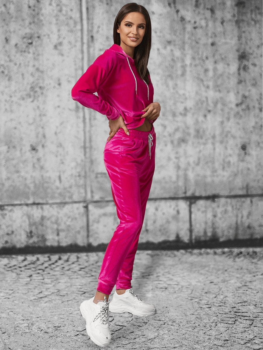 Pink silk tracksuit sale