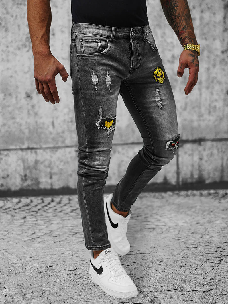 Men's Jeans - Grey OZONEE NB/MP0167G