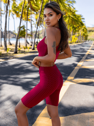 Two-piece Tracksuit Set Burgundy OZONEE O/22754Z