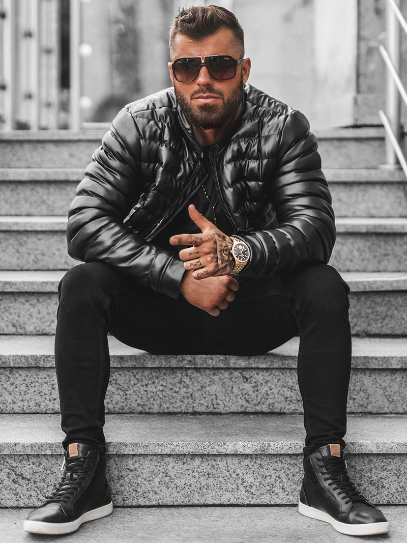 Men's Jacket - Black OZONEE O/M796