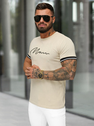 Men's T-shirt - Beige OZONEE O/QS11628